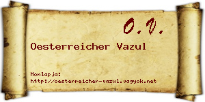 Oesterreicher Vazul névjegykártya